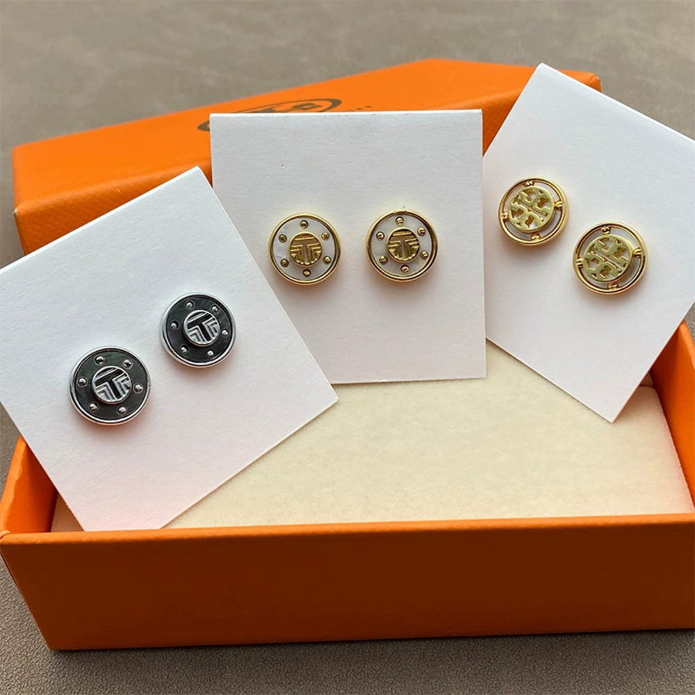 Tory Burch Gold Plated Double Shell Inlay